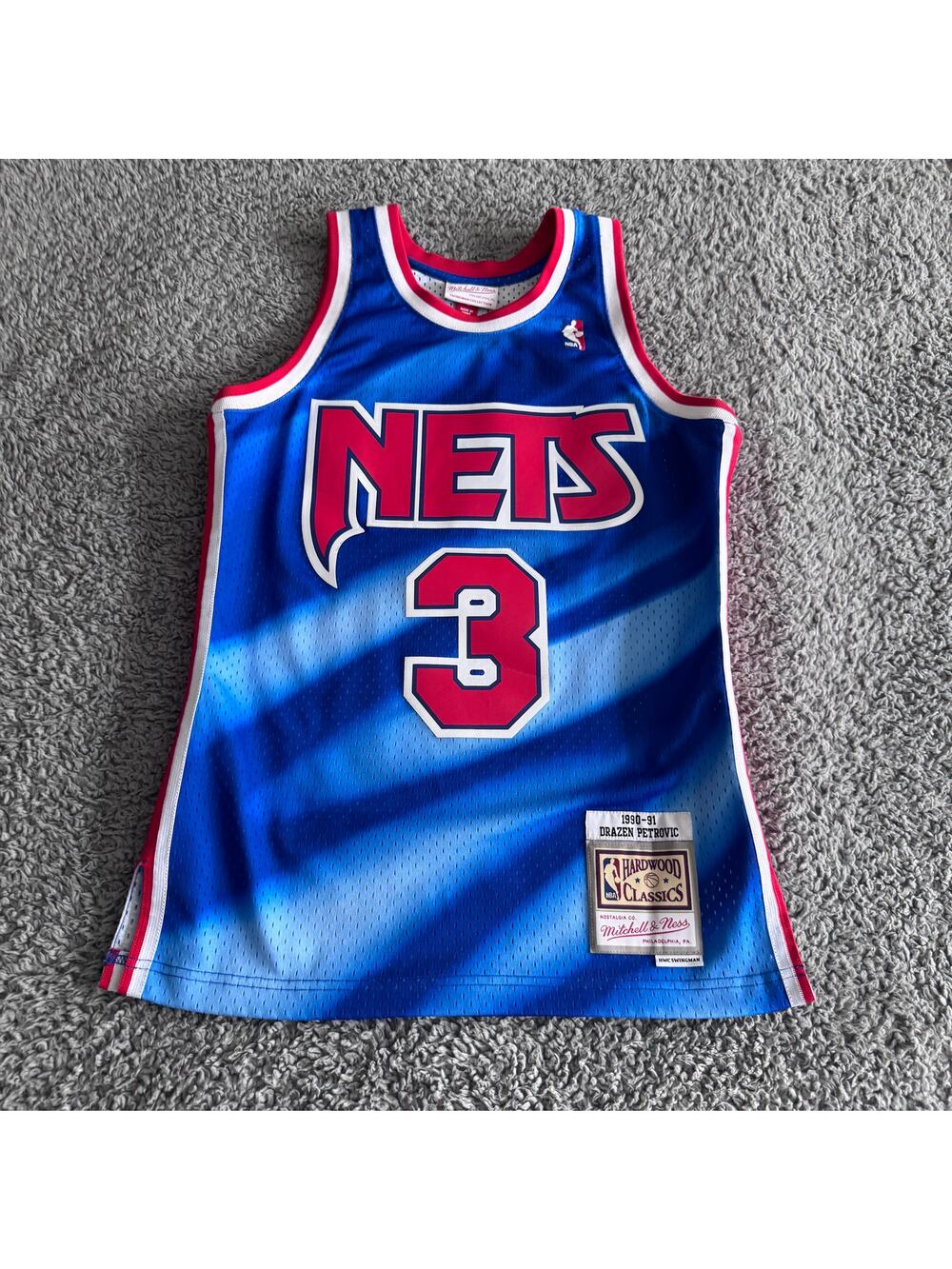 Authentic Mitchell & Ness NBA New Jersey Nets Drazen Petrovic 90-91 Jersey Sz S